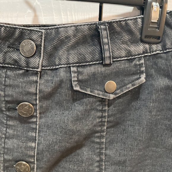 BDG gray black corduroy button front mini skirt 28 - Picture 2 of 7